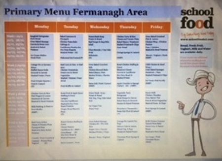 School Dinner Menu